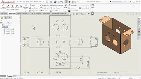 drawn sheet metal parts|solidworks sheet metal drawings.